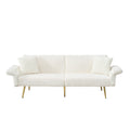 Corduroy Foldable Double Sofa Bed with Folding Armrests for Living Rooms and Small Spaces, 79 Inch